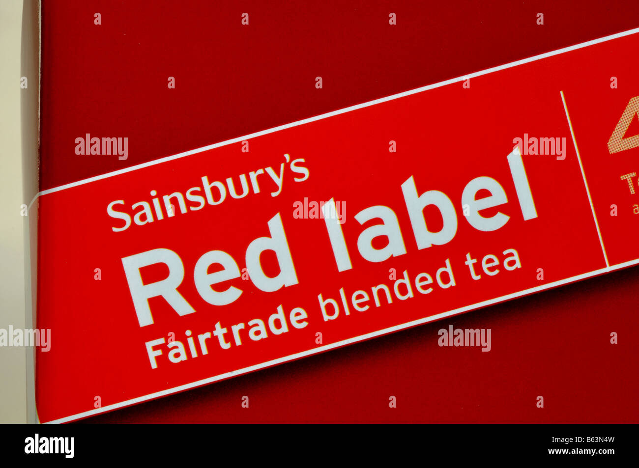 Sainsbury`s Red label tea bags packet UK Stock Photo Alamy